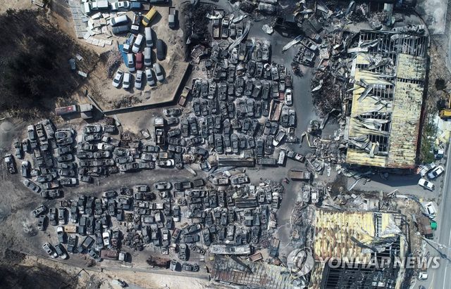 Miền đông Hàn Quốc chìm trong biển lửa cháy rừng