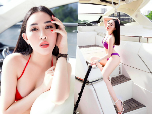 Hoa hậu Huỳnh Thúy Anh diện bikini khoe dáng quyến rũ 